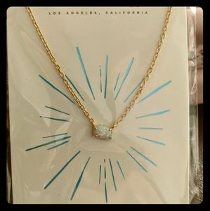 Ettika gold plated and real opal necklace